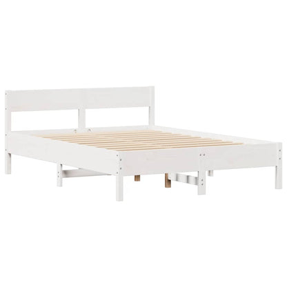 Letto senza Materasso Bianco 120x200 cm Legno Massello di Pino | homemem39