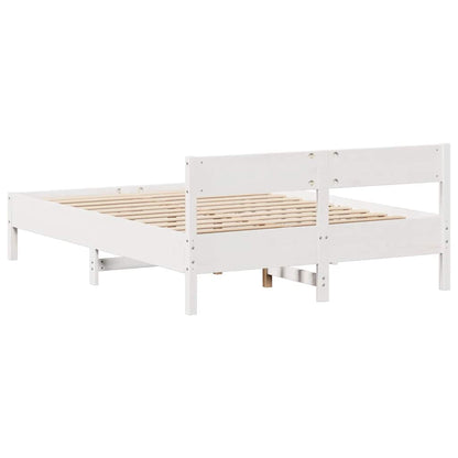 Letto senza Materasso Bianco 120x200 cm Legno Massello di Pino | homemem39