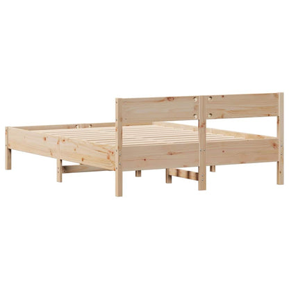 Letto senza Materasso 140x190 cm in Legno Massello di Pino