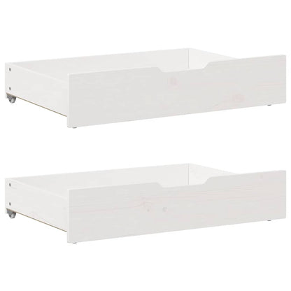 Letto senza Materasso Bianco 140x190 cm Legno Massello di Pino | homemem39