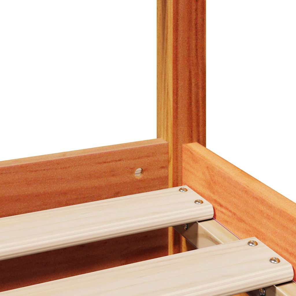 Letto senza Materasso Marrone Cera 140x190 cm in Legno di Pino | homemem39