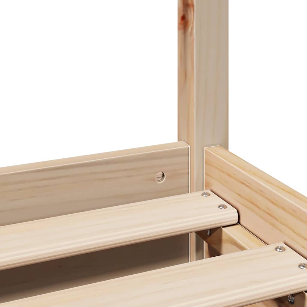 Letto senza Materasso 135x190 cm in Legno Massello di Pino | homemem39