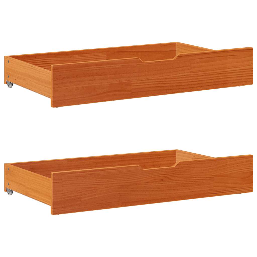 Letto senza Materasso Marrone Cera 135x190 cm in Legno di Pino | homemem39