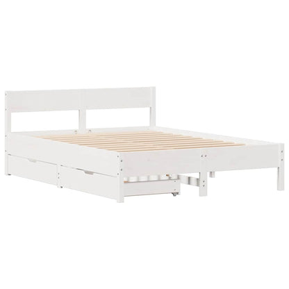 Letto senza Materasso Bianco 120x190 cm Legno Massello di Pino | homemem39