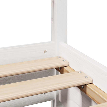 Letto senza Materasso Bianco 90x190 cm in Legno Massello Pino | homemem39