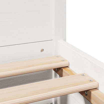 Letto senza Materasso Bianco 150x200 cm Legno Massello di Pino | homemem39