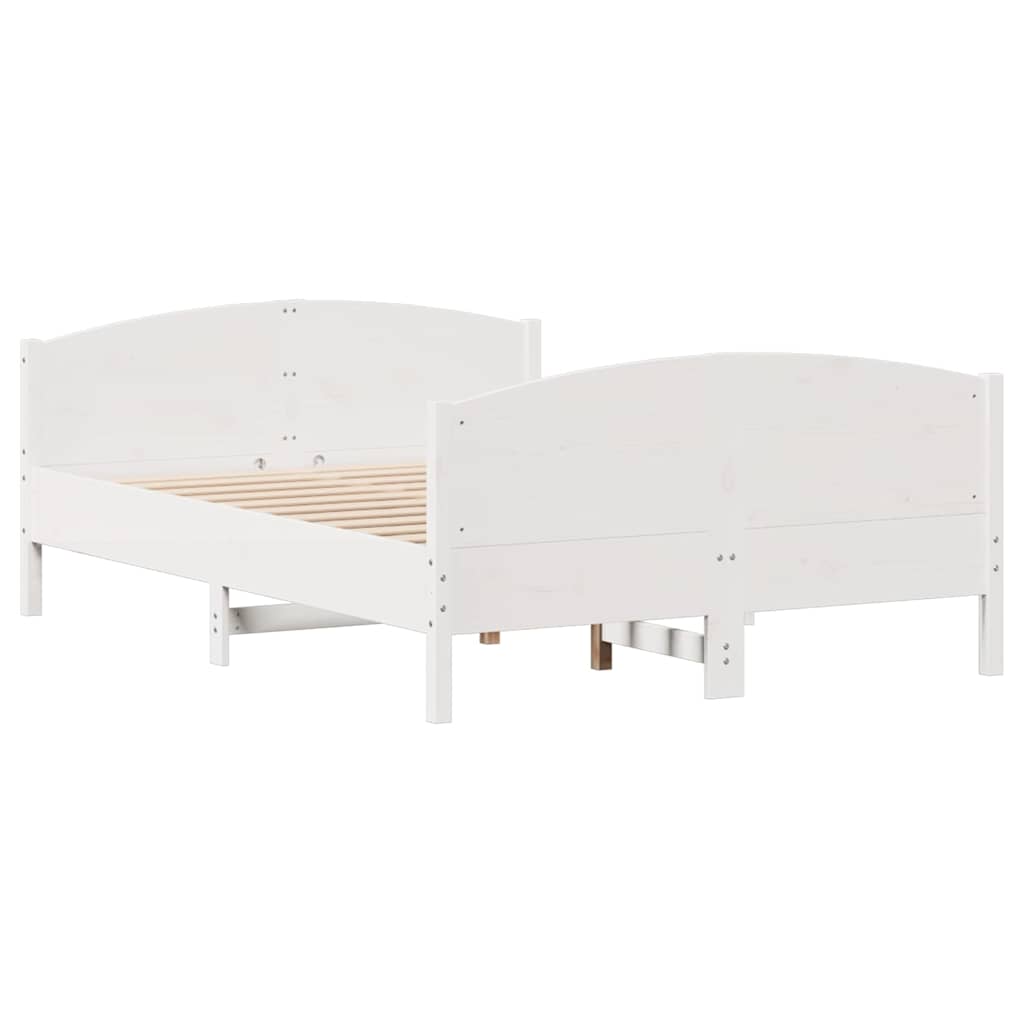 Letto senza Materasso Bianco 140x200 cm Legno Massello di Pino | homemem39