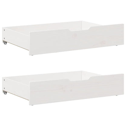 Letto senza Materasso Bianco 140x200 cm Legno Massello di Pino | homemem39