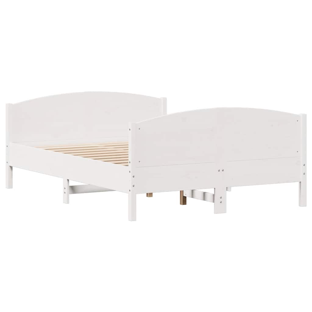 Letto senza Materasso Bianco 140x200 cm Legno Massello di Pino | homemem39