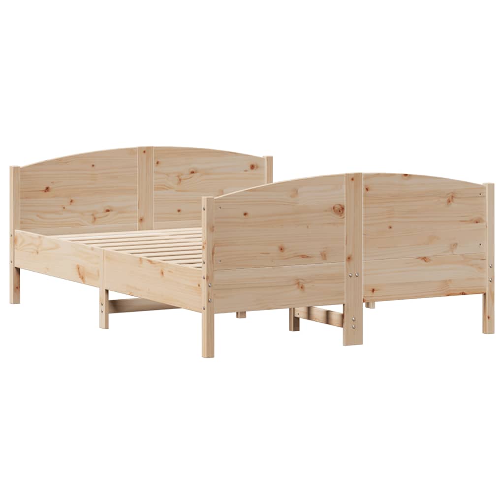 Letto senza Materasso 140x190 cm in Legno Massello di Pino