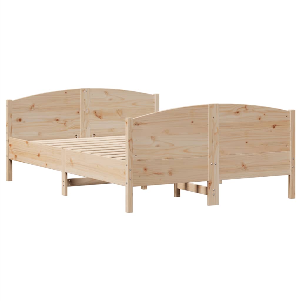 Letto senza Materasso 140x190 cm in Legno Massello di Pino