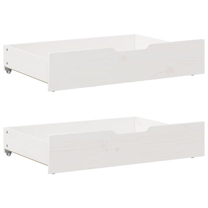 Letto senza Materasso Bianco 140x190 cm Legno Massello di Pino | homemem39