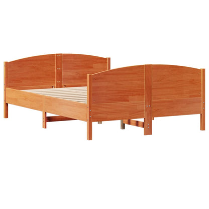 Letto senza Materasso Marrone Cera 135x190 cm in Legno di Pino | homemem39