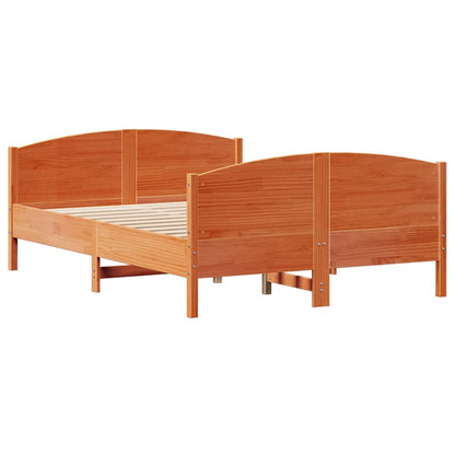 Letto senza Materasso Marrone Cera 120x190 cm in Legno di Pino | homemem39