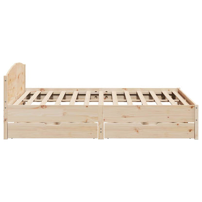 Letto senza Materasso 180x200 cm in Legno Massello di Pino