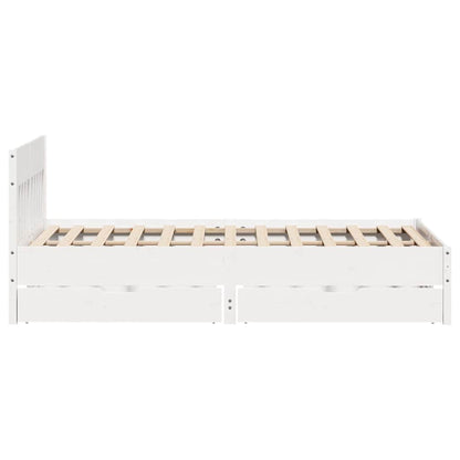 Letto senza Materasso Bianco 120x200 cm Legno Massello di Pino | homemem39