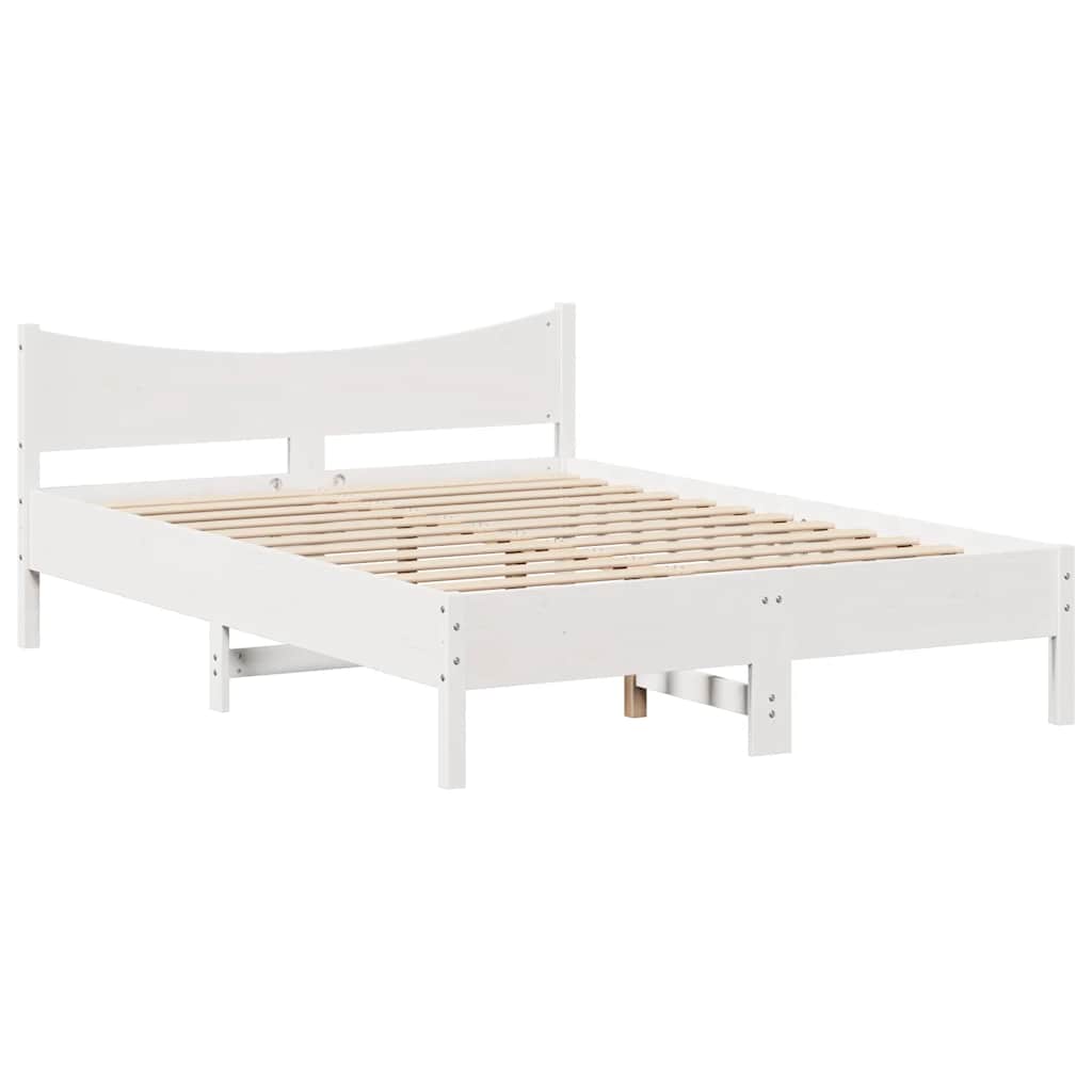 Giroletto con Cassetti Bianco 160x200 cm Legno Massello di Pino | homemem39