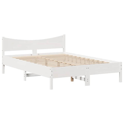 Giroletto con Cassetti Bianco 120x190 cm Legno Massello di Pino | homemem39