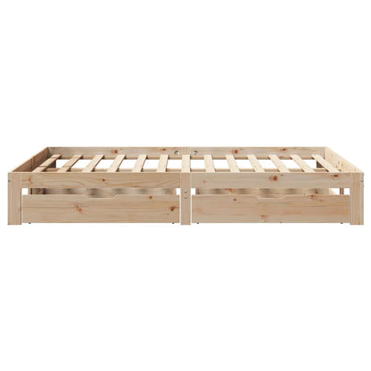 Giroletto con Cassetti 140x190 cm in Legno Massello di Pino | homemem39