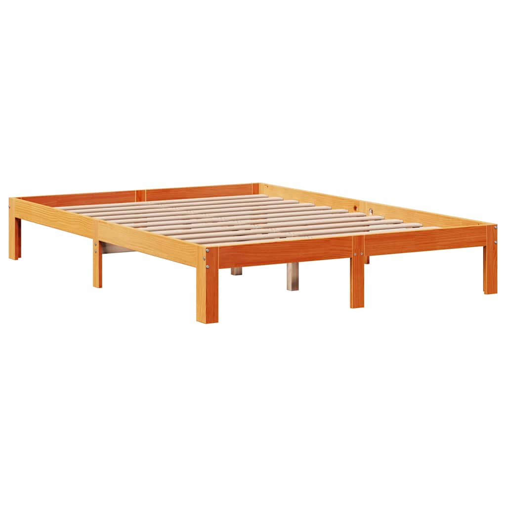 Giroletto Cassetti Marrone Cera 140x200 cm Legno Massello Pino | homemem39