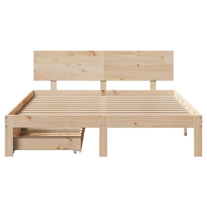 Giroletto con Cassetti 120x190 cm in Legno Massello di Pino | homemem39