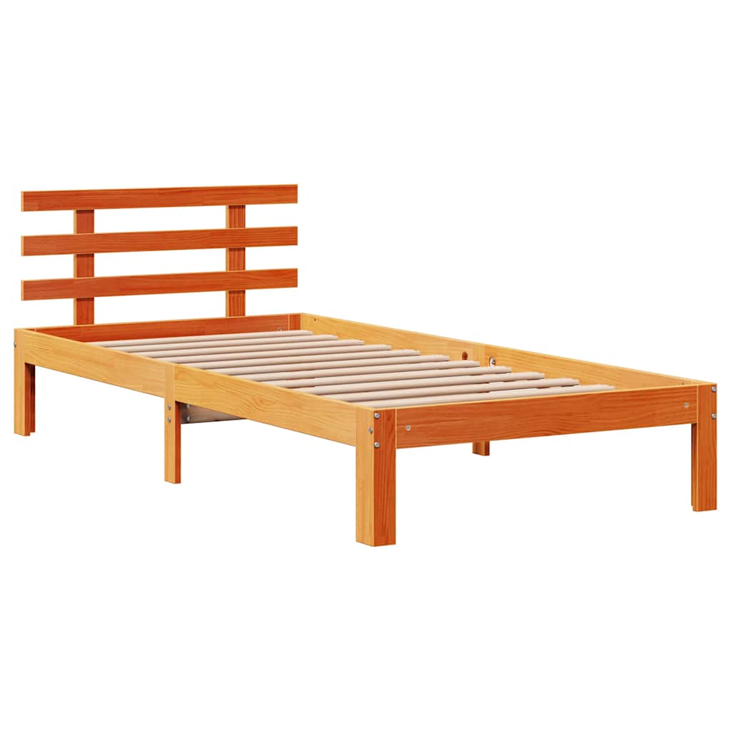 Giroletto Cassetti Marrone Cera 100x200 cm Legno Massello Pino | homemem39
