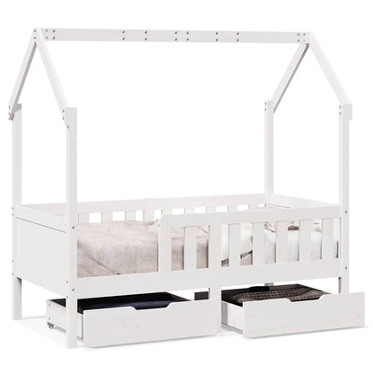 Giroletto Bambini con Cassetti 70x140 cm Legno Massello di Pino | homemem39