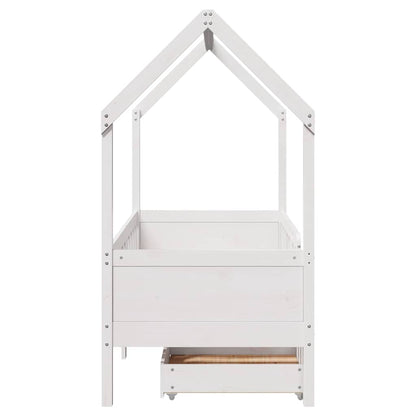 Giroletto Bambini con Cassetti 70x140 cm Legno Massello di Pino | homemem39