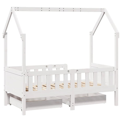 Giroletto Bambini con Cassetti 70x140 cm Legno Massello di Pino | homemem39