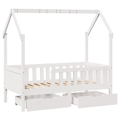Giroletto Bambini con Cassetti 70x140 cm Legno Massello di Pino | homemem39