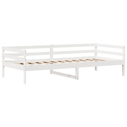 Dormeuse con Cassetti Bianco 90x200 cm Legno Massello di Pino