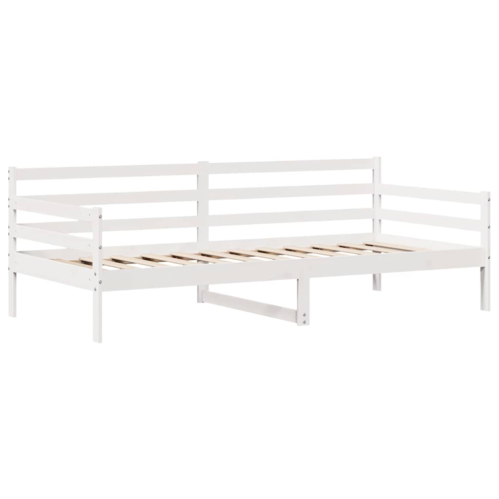 Dormeuse con Cassetti Bianco 90x190 cm Legno Massello di Pino - homemem39