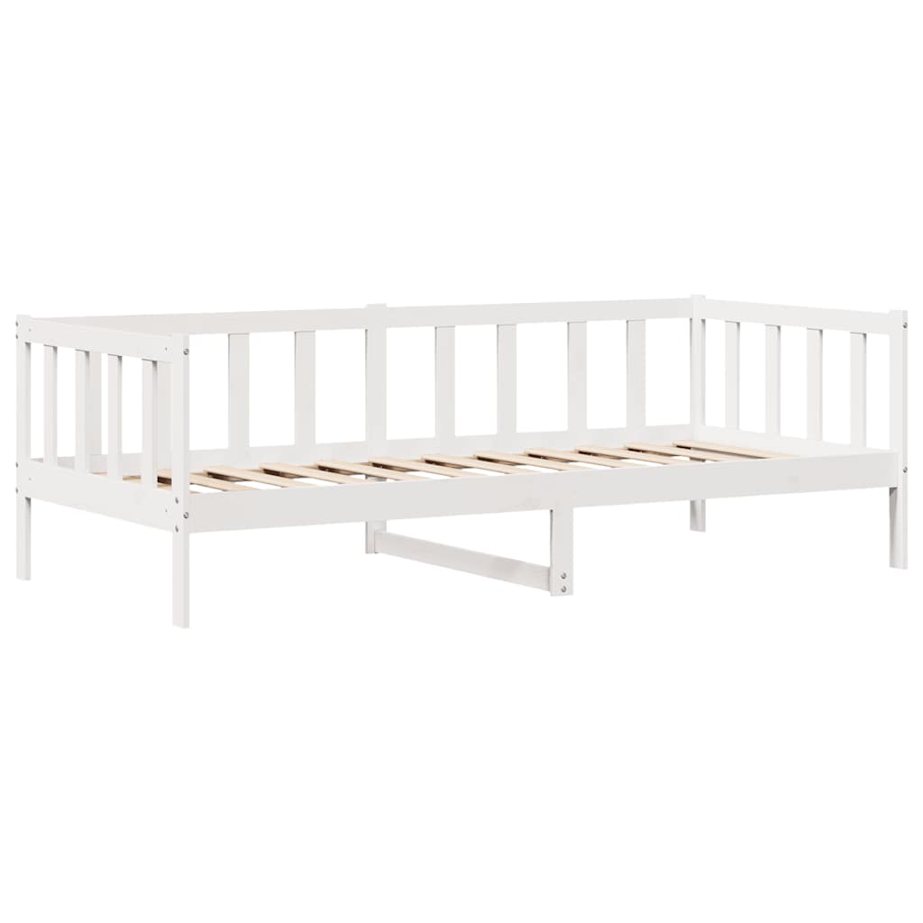 Dormeuse con Cassetti Bianco 90x200 cm Legno Massello di Pino | homemem39