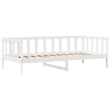 Dormeuse con Cassetti Bianco 90x190 cm Legno Massello di Pino | homemem39