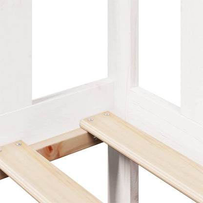 Dormeuse con Cassetti Bianco 90x190 cm Legno Massello di Pino | homemem39