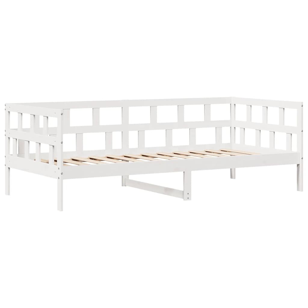 Dormeuse con Cassetti Bianco 90x200 cm Legno Massello di Pino | homemem39