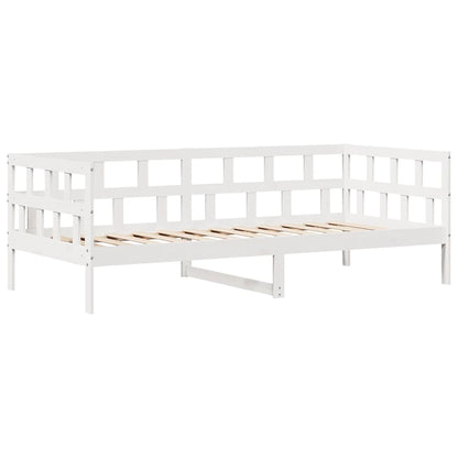 Dormeuse con Cassetti Bianco 90x200 cm Legno Massello di Pino | homemem39
