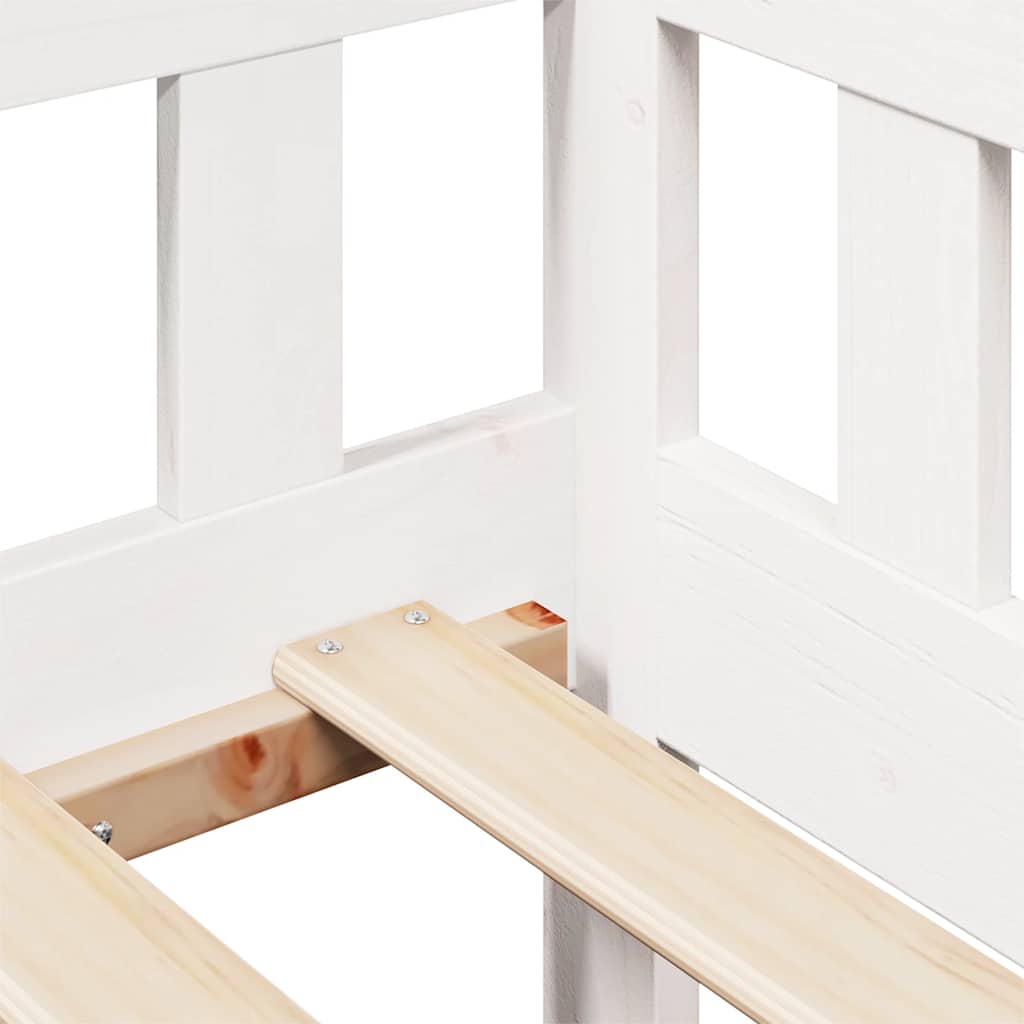 Dormeuse con Cassetti Bianco 90x200 cm Legno Massello di Pino | homemem39