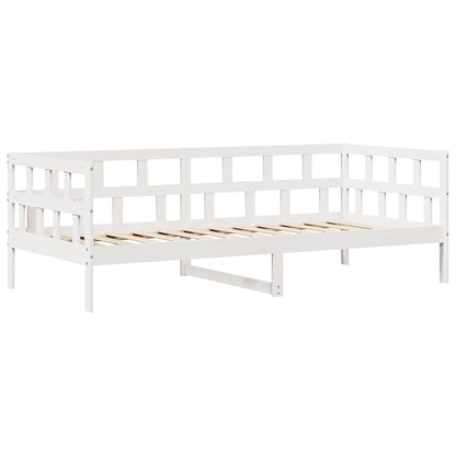 Dormeuse con Cassetti Bianco 90x190 cm Legno Massello di Pino | homemem39