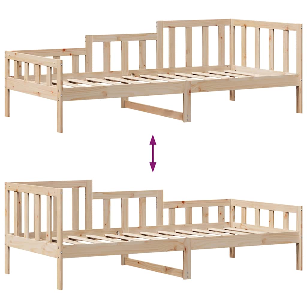 Dormeuse con Cassetti 90x190 cm in Legno Massello Pino | homemem39