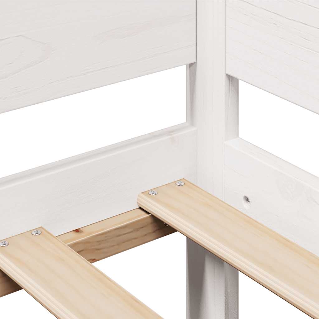 Dormeuse con Cassetti Bianco 90x200 cm Legno Massello di Pino | homemem39