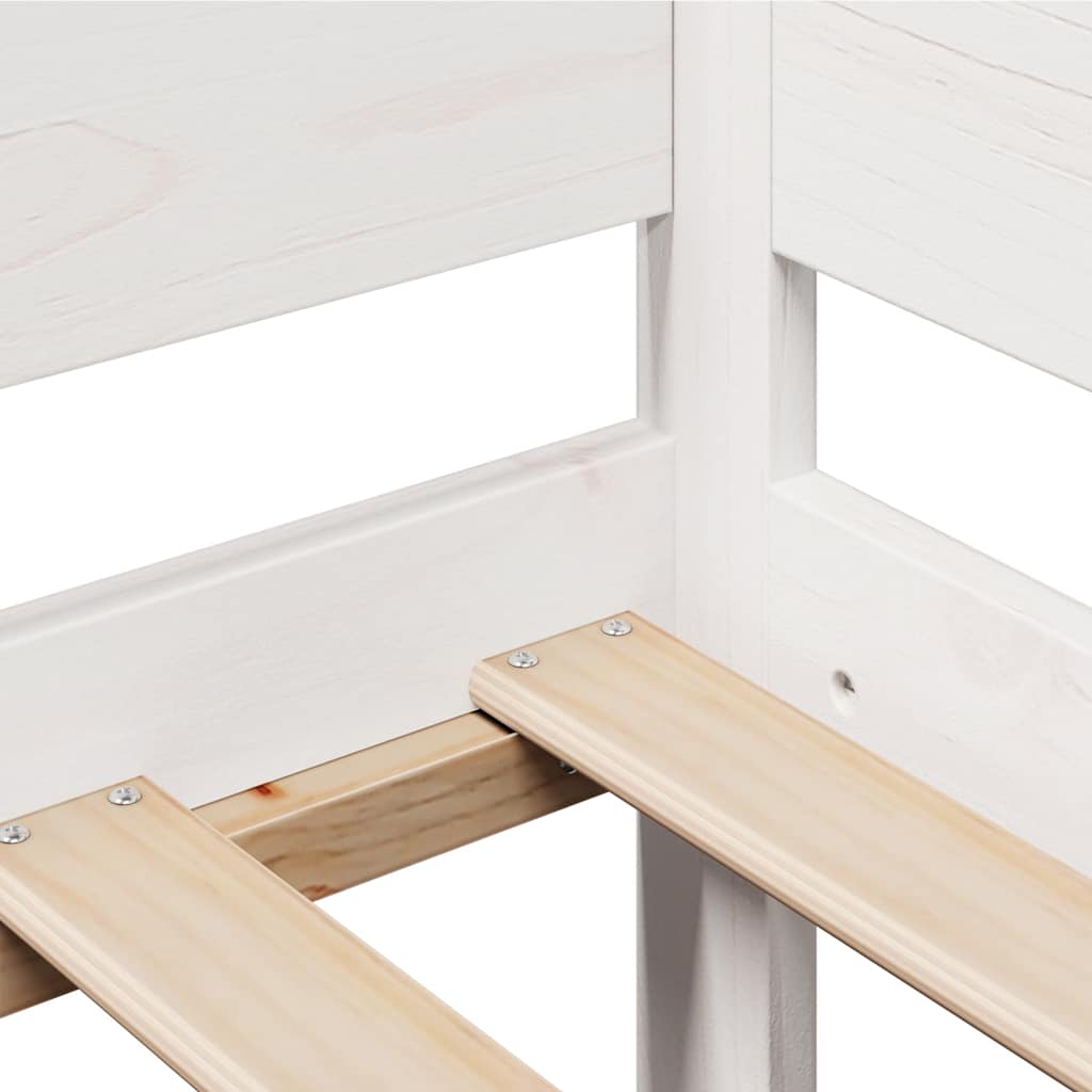 Dormeuse con Cassetti Bianco 90x190 cm Legno Massello di Pino - homemem39