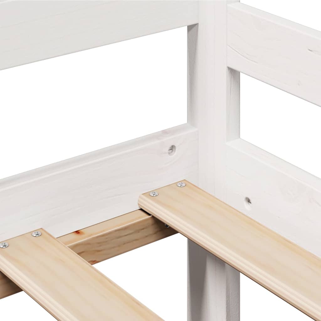 Dormeuse con Cassetti Bianca 80x200 cm Legno Massello di Pino | homemem39
