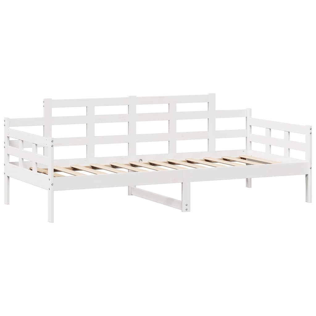 Dormeuse con Cassetti Bianco 90x190 cm Legno Massello di Pino | homemem39