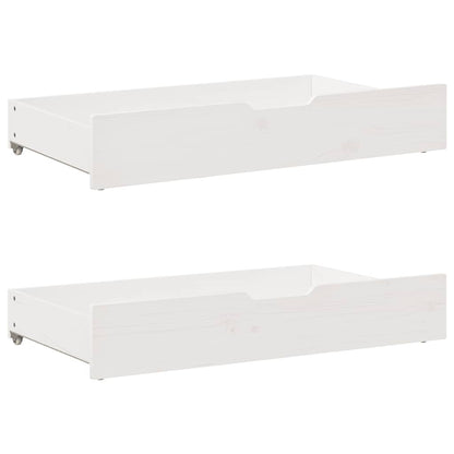 Dormeuse con Cassetti Bianca 80x200 cm Legno Massello di Pino | homemem39