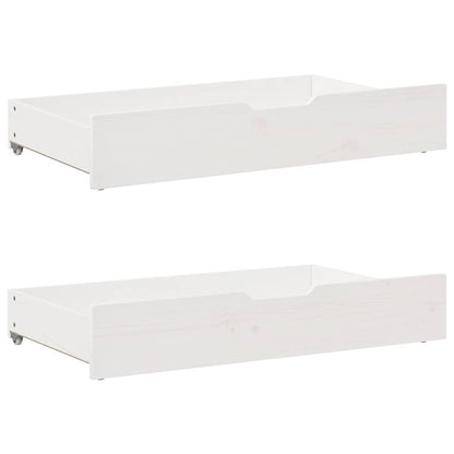 Dormeuse con Cassetti Bianco 90x200 cm Legno Massello di Pino | homemem39