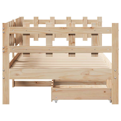 Dormeuse con Cassetti 90x190 cm in Legno Massello Pino | homemem39