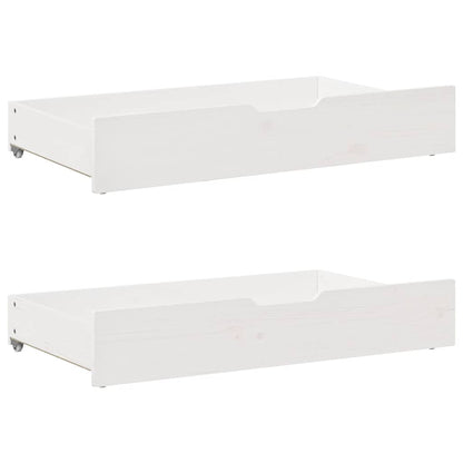 Dormeuse con Cassetti Bianco 90x190 cm Legno Massello di Pino | homemem39