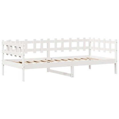 Dormeuse con Cassetti Bianco 90x190 cm Legno Massello di Pino - homemem39