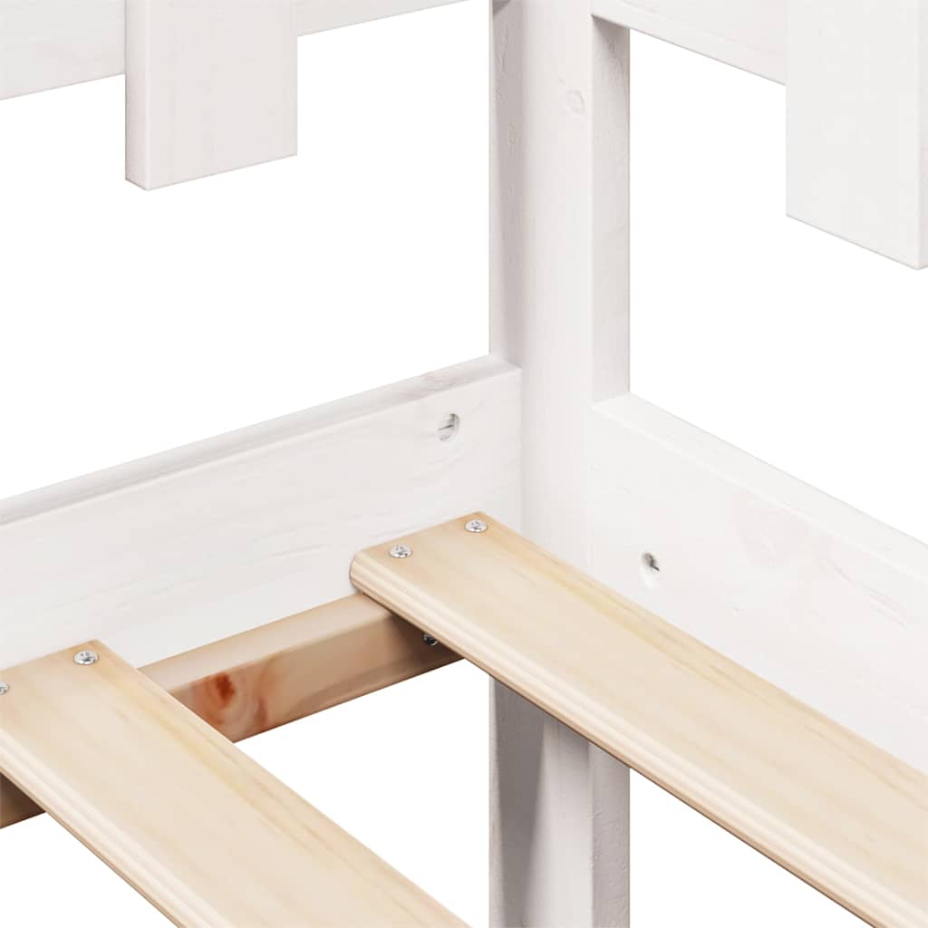 Dormeuse con Cassetti Bianco 90x190 cm Legno Massello di Pino - homemem39